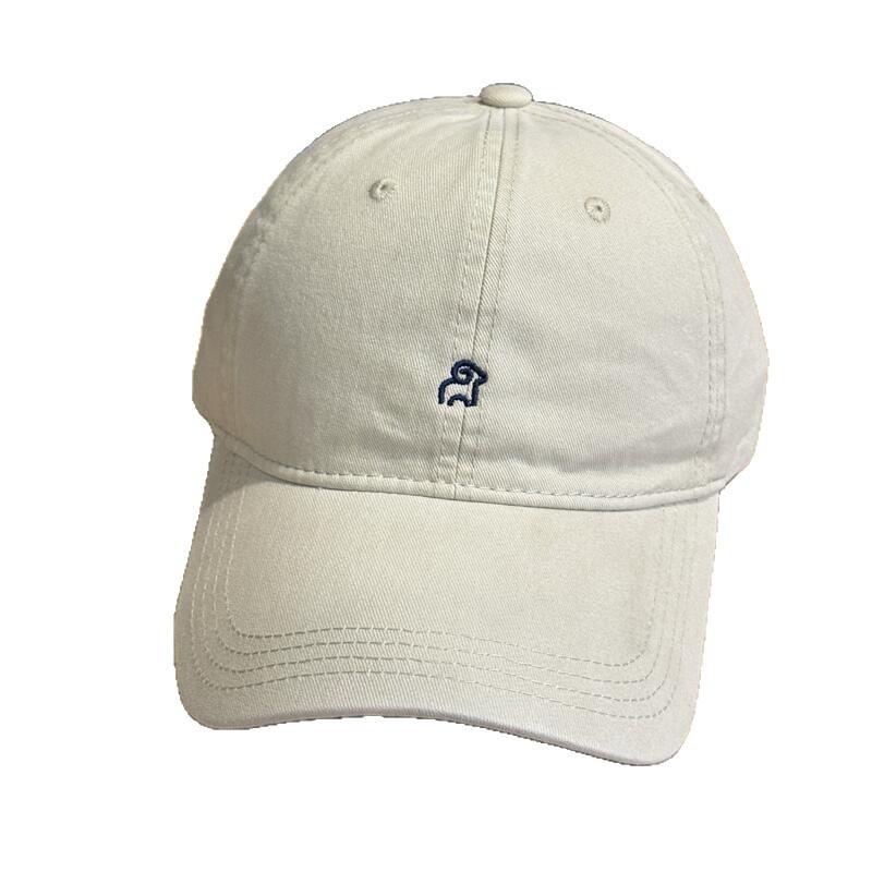 Washed cotton soft top lamb embroidery big head circumference baseball cap female simple versatile face small couple cap