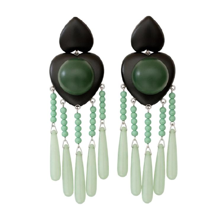 

Unique Wooden Love Earrings With Flowing Tassels Designs For Sensitive Skin 1