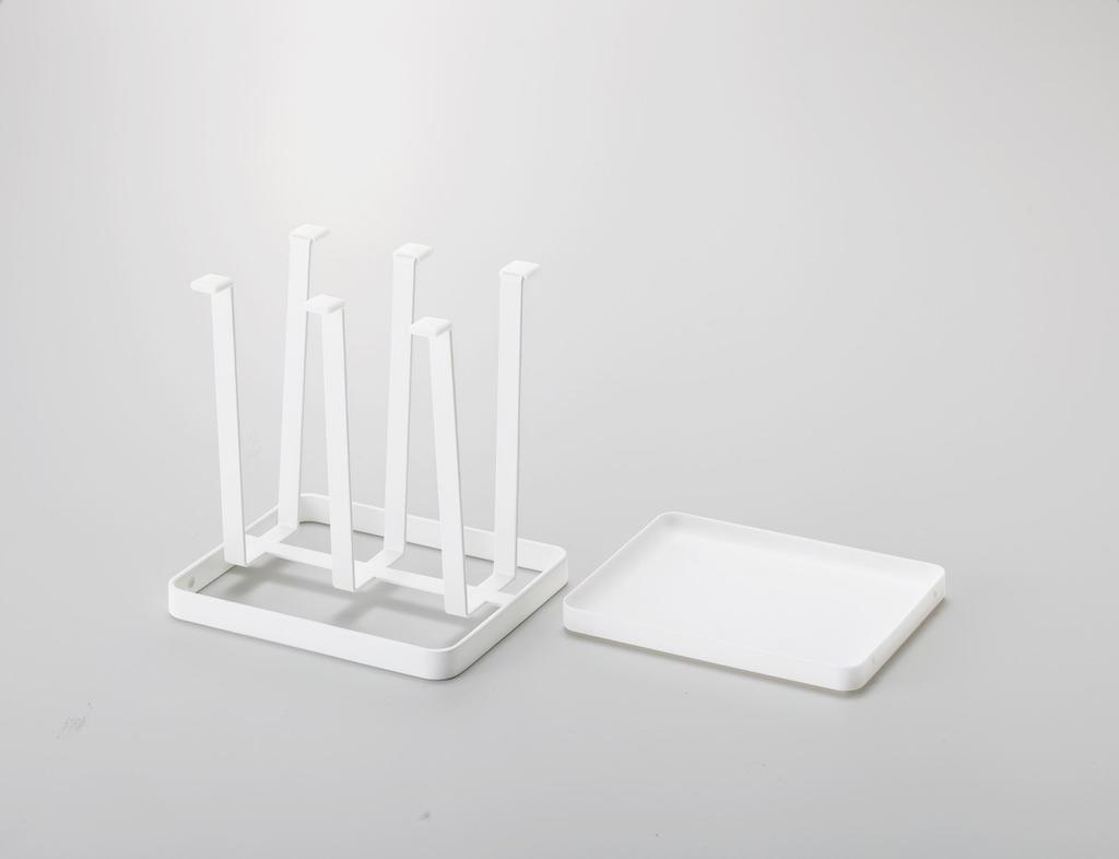 Yamazaki Industries Glass Stand Tower Slim White 2847