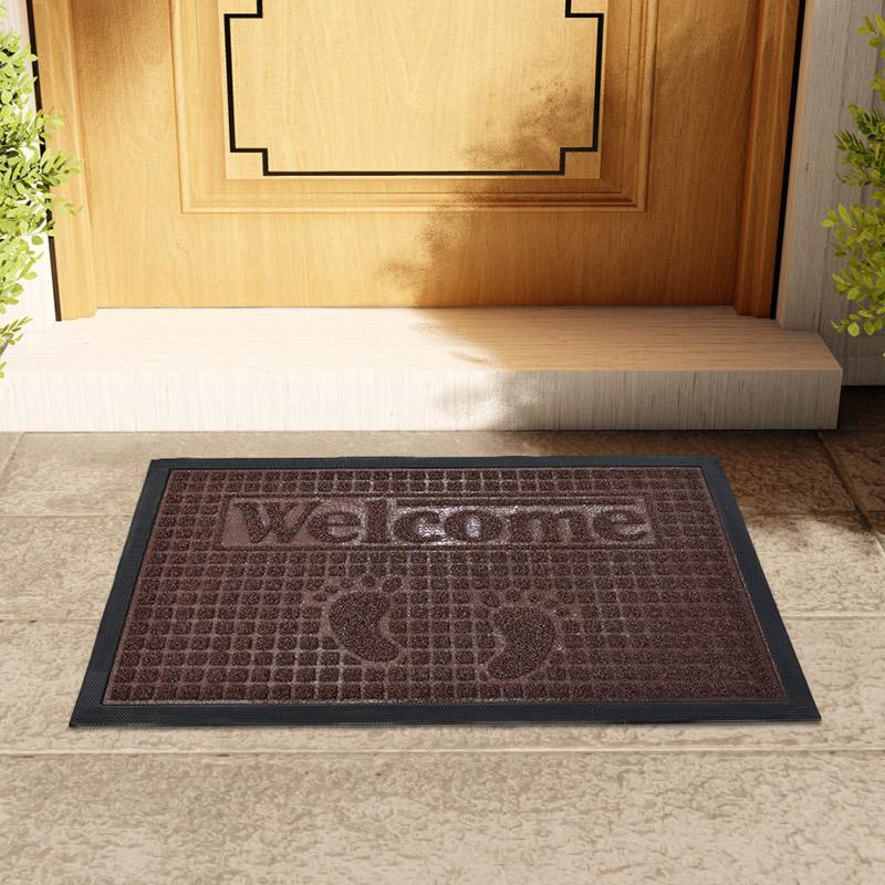 Durable Rubber Door Pad,welcome Door Pad for Indoor and Outdoor Doors, with Grid Groove Pad, Dustproof, Anti Fouling,absorbent