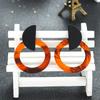 Exaggerated Fashion Acetic Acid Resin Brown Tortoiseshell Big Round Circle Hollow Drop Earrings