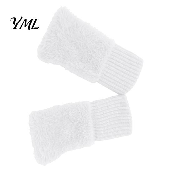 Comfortable Winter Accessories for Men 1 Pair Fingerless Gloves, Warm Half Finger Mittens, Ladies Gloves Soft Fuzzy Fleece Thermal Driving Writing