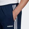 Adidas Classic Striped Logo Casual Running Training Knit Sweatpants Men Bottoms Navy-Blue DY3134
