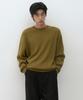 [Victoria Wool] Minimal Ribbed Crew Neck Knit [Amber]