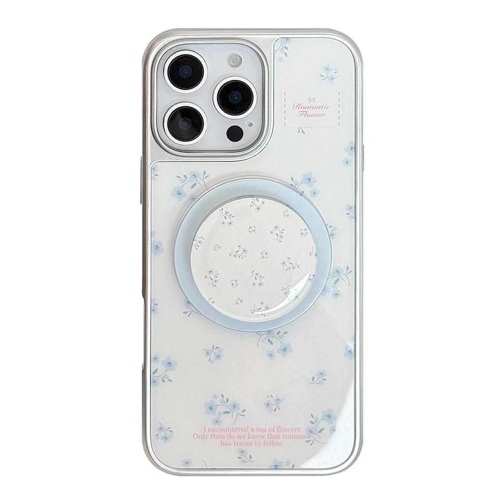 Blue Floral Magnetic Bracket Phone Case