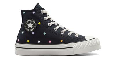 Sneakers Converse Black Polka Dots Platform Chuck Taylor All Star EVA Lift
