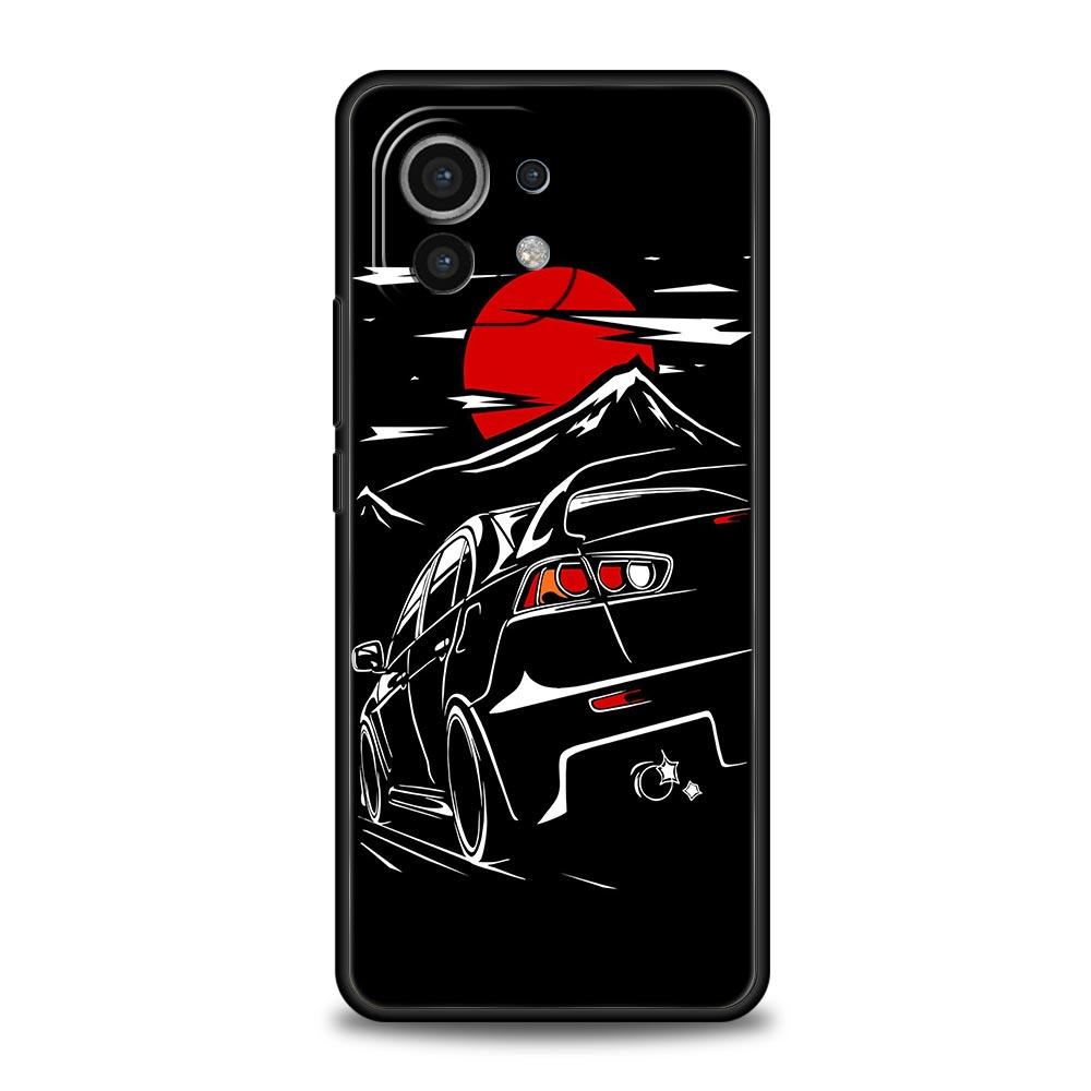 Phone Case For Xiaomi 13 12 11 Lite 12T 11T 10T 9T Mi Poco M4 M3 X4 X3 Pro F4 F3 GT 5G Cover Shell Coque Japan JDM Sports Car
