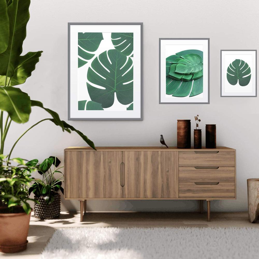 Palm Leaves Artificial Tropical Monstera Plant Fake Leaves Safari Birthday Decorations,Jungle Theme Party Supplies,Faux Green