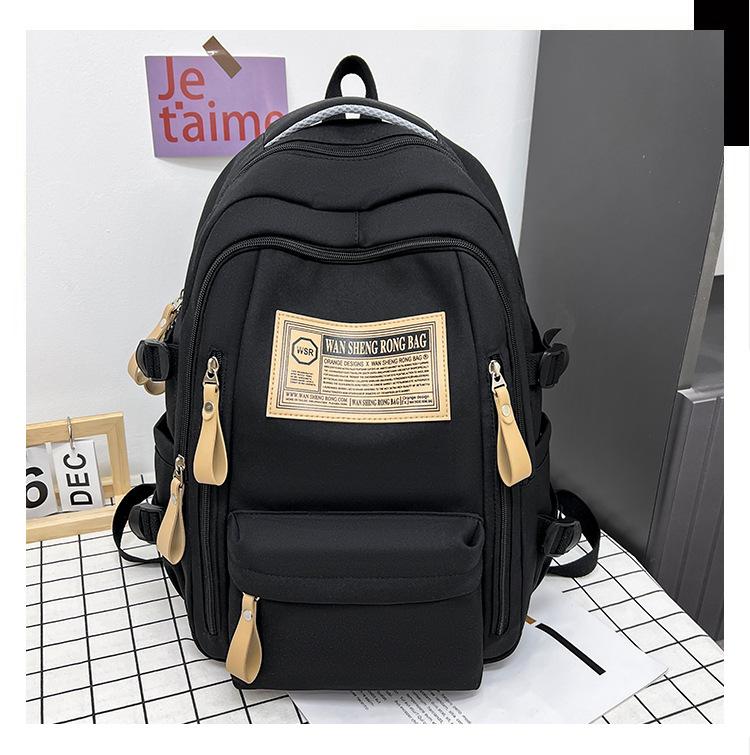 

TS JYL laptop bag,Japanese Casual Simple Backpack New Large Travel Junior Senior Student One size fits all чёрный