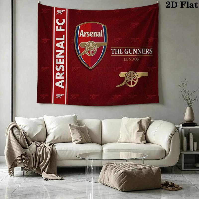Arsenal F.C Wall Tapestry Aesthetic Wall Hanging Printed Fabric Blanket Decorative Tapestries for Bedroom Living Room Home Decor