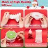 3D Christmas Tree Silicone Mold DIY Aromatherapy Candle Mold Crystal Dropper Design Small Leaf Cedar Tree Craft Decoration
