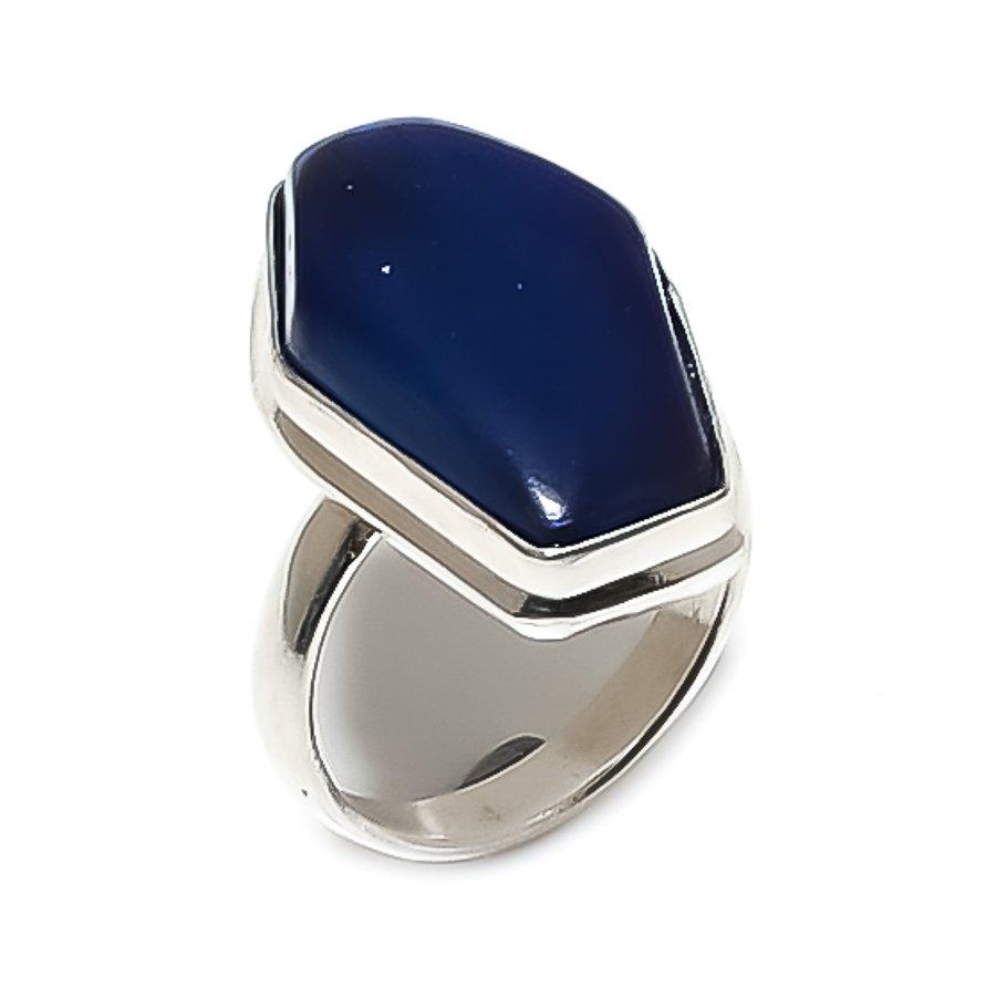 

Blue Labradorite Handmade 925 Sterling Silver Jewelry Ring Size 9 Z8W55
