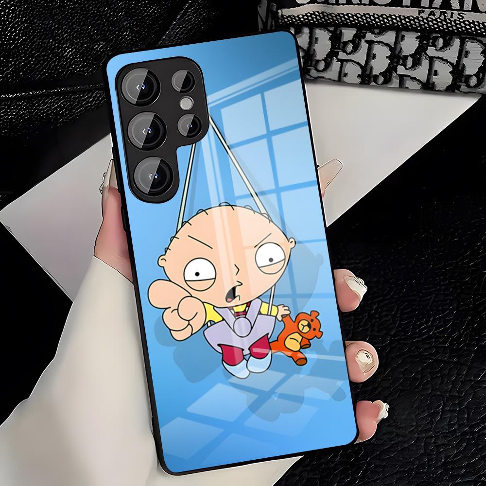 F-Family Funny Guy Phone Case For Samsung S26 S25 Plus S20 S20 Plus S22 Ultra S23 FE S21 Plus S21 Ultra Glass Cover