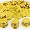 10 Stück Piraten Goldmünzen Plastik Goldmünzen Requisiten Spielzubehör Lustiges Spielzeug zum Spielen für Kinder Kinder Goldmünzen Requisiten (golden)