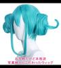 CaseEden Cosplay parykk Hatsune Miku Hvit kanin Hvit kanin Tvillingboller med Vance Emerald Grønn Blå Grønn Hvit Mercier parykknett sett med 2