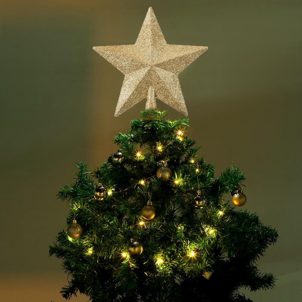 Lovely Fine Workmanship Xmas Indoor Decor Star Tree Topper Multi-colors Sturdy Star Tree Topper Party Supplies
