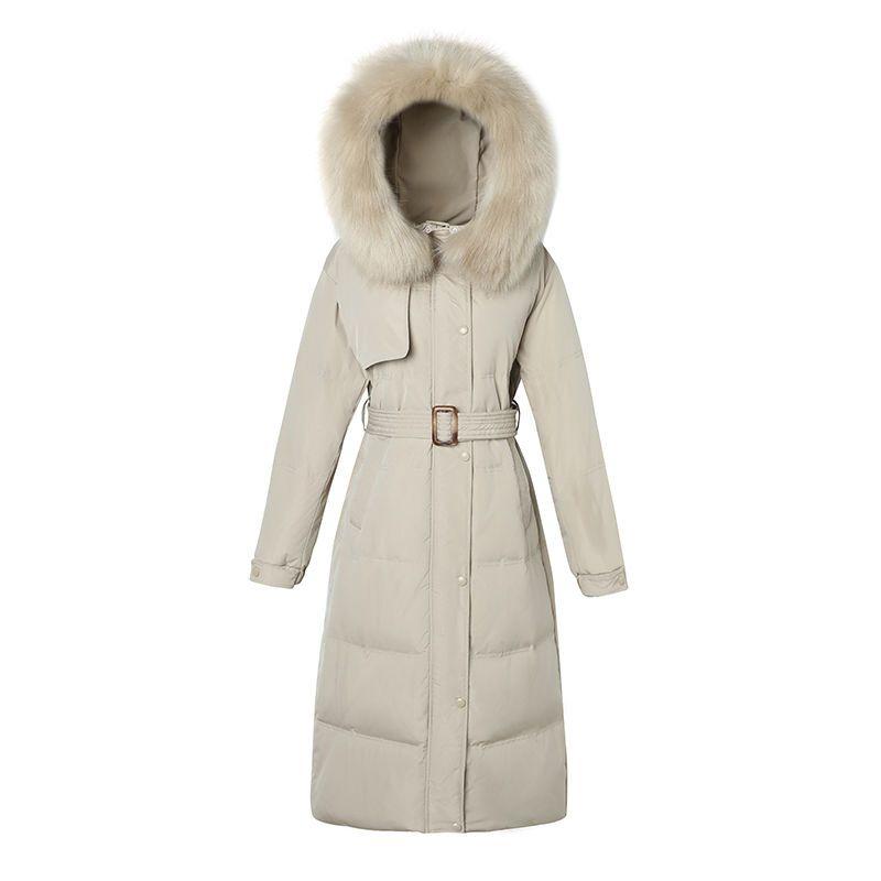 Winter Korean Women's Long Sections of Cotton Clothing Large Size Slim Knee-high Thickened Ladies Cotton Jacket