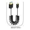 Camera Monitor Coiled Cable High Speed Support Monitor Screens Cable Compact Thin Spring Stretch Cord Supports For Photography