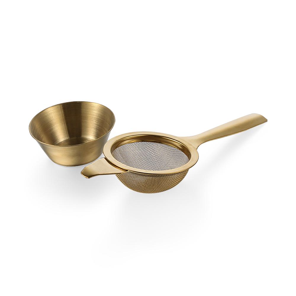 New 1set Reusable Fine Tea Strainer Filters Kongfu Stainless Steel Mesh Colander Reusable Teapot Infuser With Handle