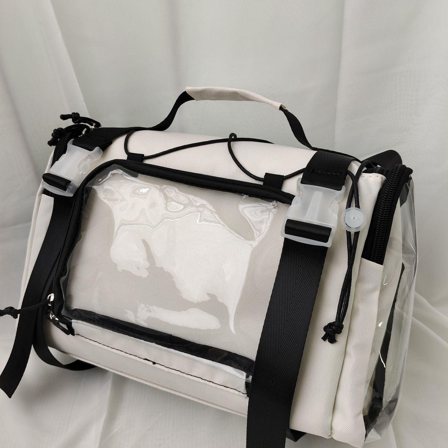 

Spacious Multi-Pocket Clear Ita Bag Women Sporty Commuter Crossbody Purse Ladies Trendy Anime Large Capacity Shoulder Bag 2025 35.5x22.5x14.5cm білий