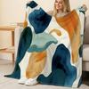 Warm Flannel Blanket Pill-resistant, Soft & Skin-friendly, Abstract Pattern, All-season Cozy Home Decor, Perfect for Holidays (Christmas/Halloween)