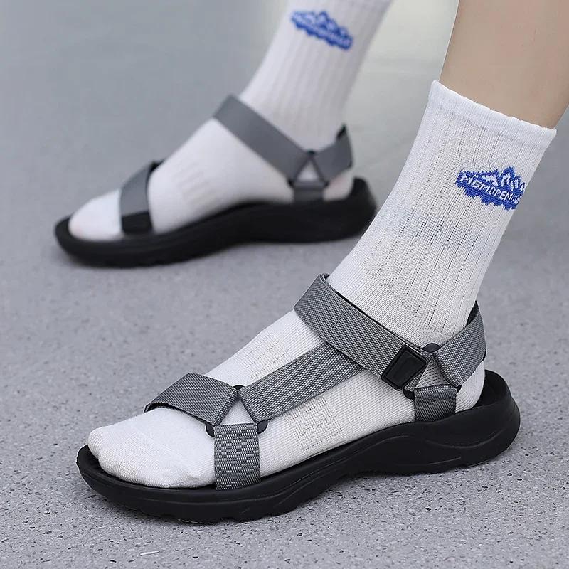 Classic Men Sandals Non-slip Beach Shoes Summer Slippers Outdoor Lightweight Sneakers Male Retro Comfortable Casual Shoes 39-46#