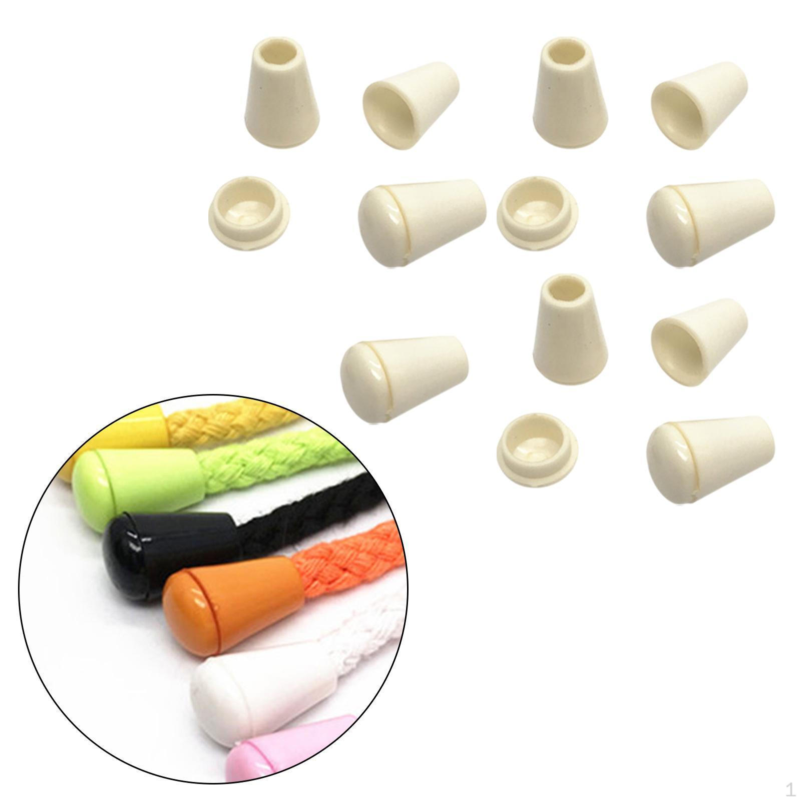 

10 шт. заглушек для концов шнуров с зажимами-переключателями для шнуров и проектов «сделай сам» Beige