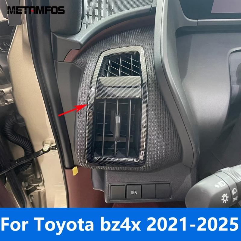 Side Front Air Condition Vent Outlet Cover Trim For Toyota bz4x 2024 2025 Carbon Fiber Frame Interior Accessories