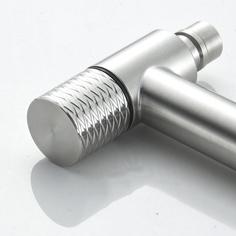 Nickel 304 Stainless Steel Washing Machine Faucet Black Wall Mounted Outdoor Exterior Garden Bibcock Bath Toilet Mop Pool Taps