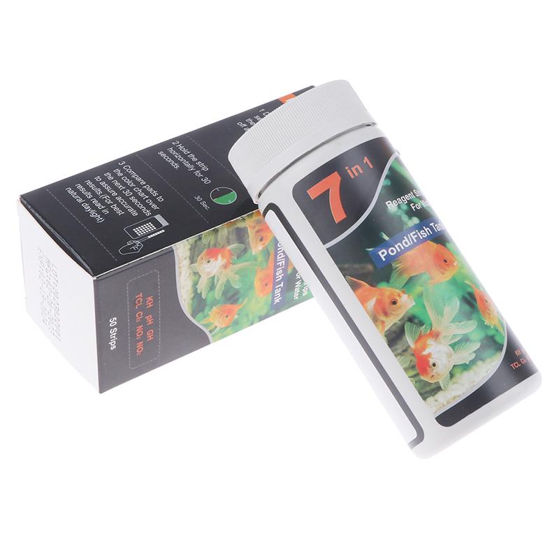 1Pc 7in1 Aquarium Testing Kit for Freshwater Saltwater Pond Test Strips for Fish Tank Testing For Fresh Salt Water