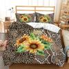 Bed Three-Piece Sunflower Flower Small Fresh 3D Digital Printing Kit Two-Piece Set