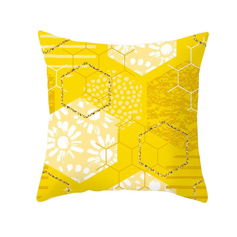 Geometric Sofa Pillow Cover Peach Skin Creative Home Office Pillow Cover