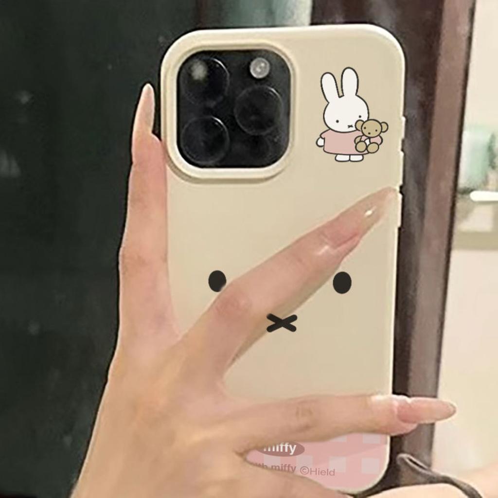 Miffy Anime Kawaii Phone Case Cute Bear Miffy Rabbit Cartoon Phone 16 15 14 13 All Inclusive Anti Fall Soft Shell for Couples
