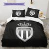 AS Monaco Football Club  Pattern Bedding Quilt Set  Home Decoration  Gift (1 * duvet cover + 2 * pillowcase  without core)