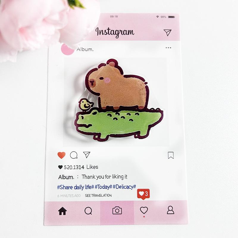 Capybara Series Universal Phone Airbag Holder: Cute Cartoon, Creative Desktop Stand for Lazy Users