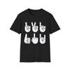 Hand Gestures T-Shirt, OK Gesture, Middle Finger, Thumbs Up, V Sign, Devil Horns