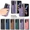 Retro Luxury Skin-Friendly Leather Parttern Phone Case For Samsung Galaxy Z Fold 7 6 5 4 3 Pen Slot Wrist Strap Protection Cover