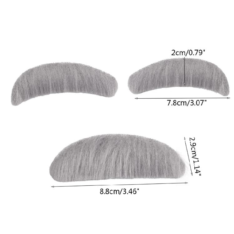 False Beard False Eyebrow Stick-on Mustache Old Man Cosplay Costume Party Prop