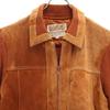 1166 COLLECTION 70s Knit switching cowhide vintage leather jacket M Brown Men's Used