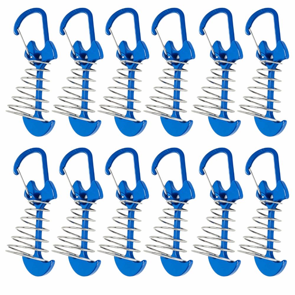 12PCS Aluminum Alloy Tent Stakes Universal Deck Anchor Pegs Durable Canopy Stakes