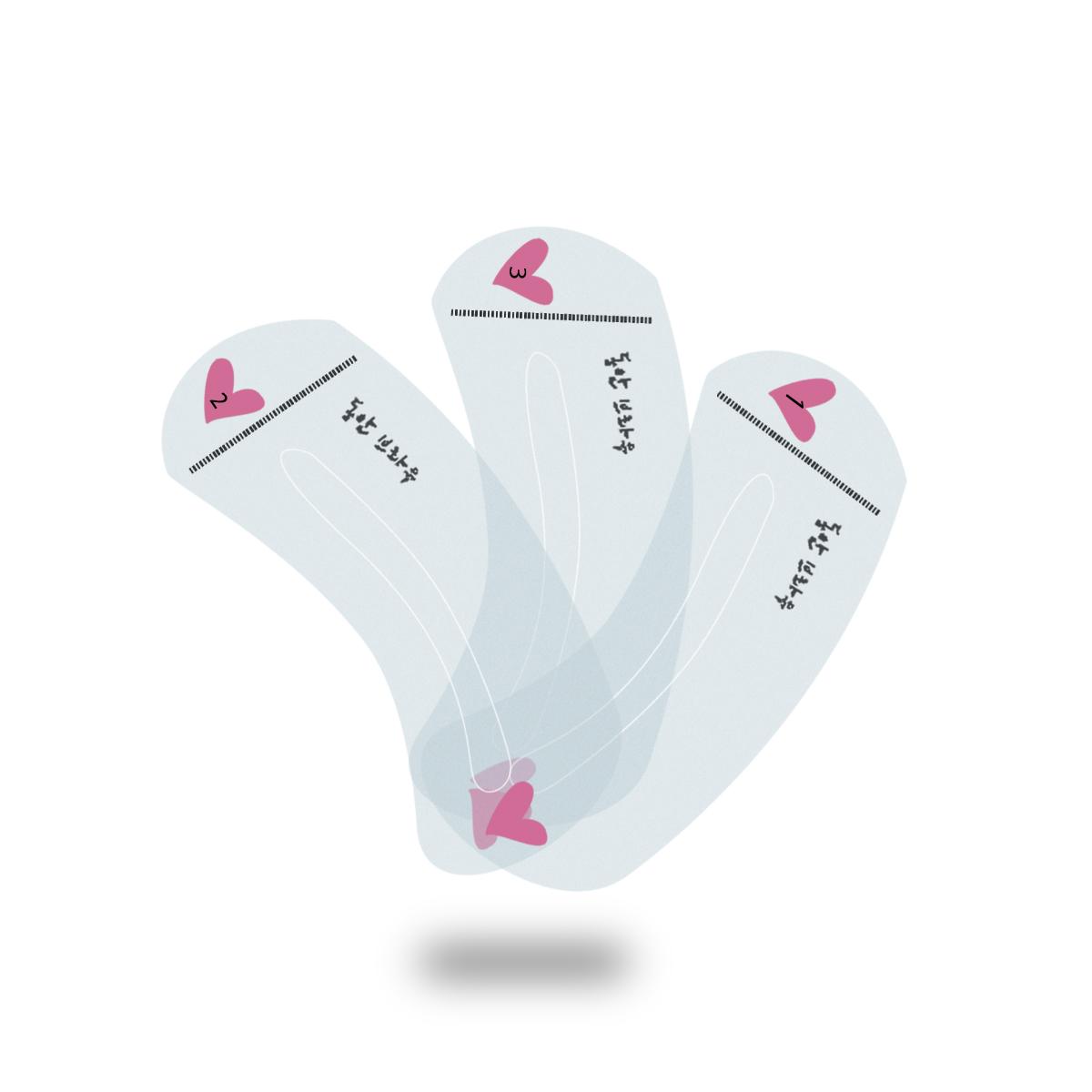 

LAMUSELAND Набор трафаретов для карточек для бровей Формирующий инструмент для макияжа «сделай сам» (3 шт./компл.) #A312