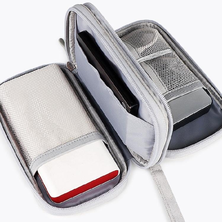 Storage Bag for Earphone Memory Card Portable Electronic Organizers Pouch with Lanyard Splashproof Travel Carrying Case