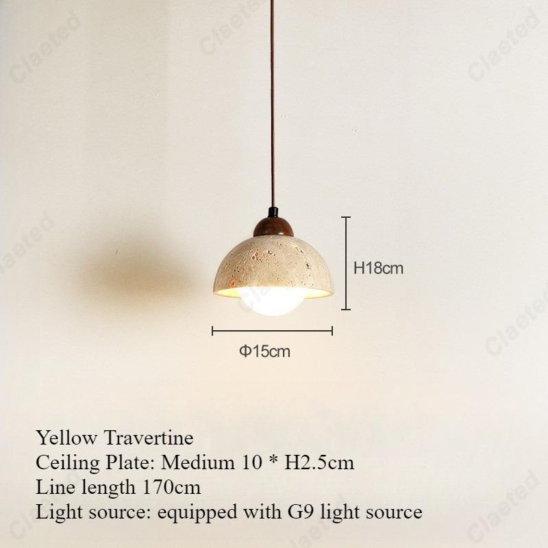 

New LED Yellow Cave Stone Chandelier Living Room Corridor Bedroom Bedside Atmosphere Hanging Wire Lighting No light bulb