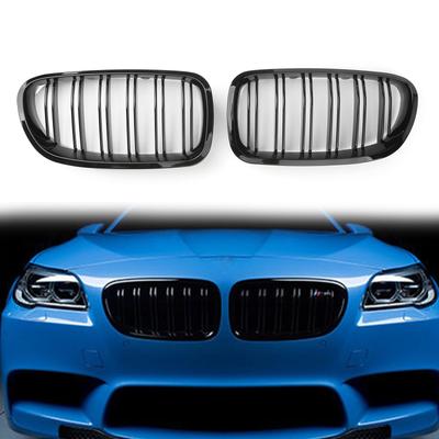 Parlak Siyah Ön Böbrek Izgarası BMW 5 Serisi F11 F10 2010-2016 Çift Çıtalı