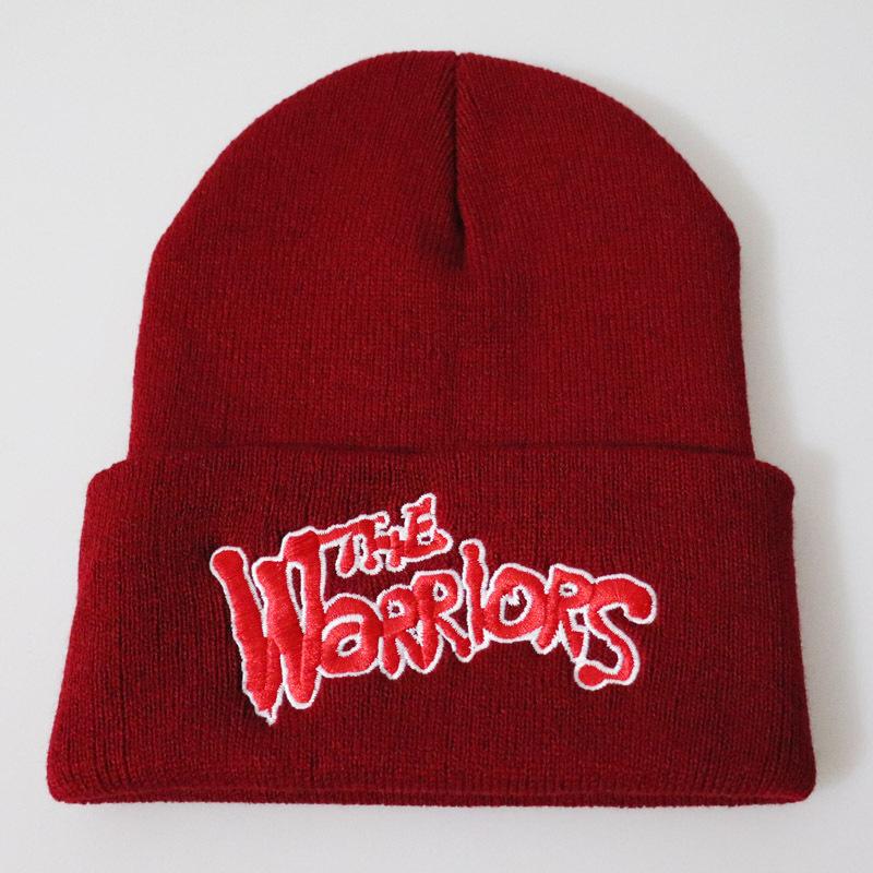European and American Classics The Warriors Embroidered Knit Hat Autumn Winter Ski Hat Pullover Hat Woolen Hat