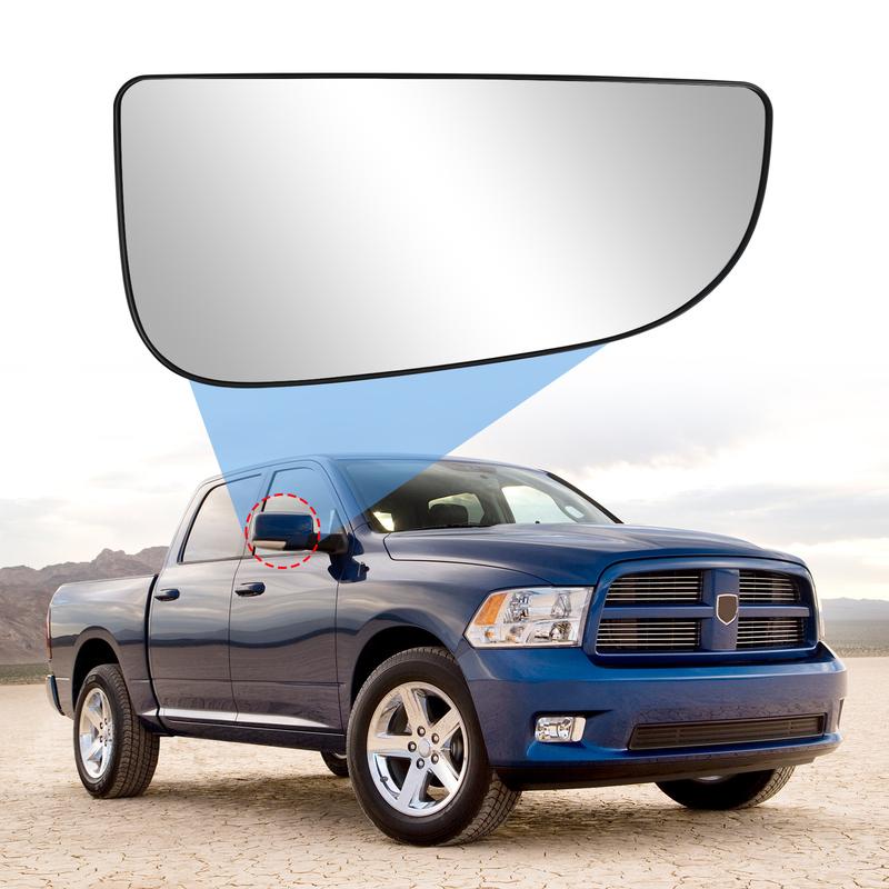 Left Right Side Lower Tow Mirror Glass for Dodge Ram 1500 2500 3500 4500 5500 Truck 2010-2018 68067730AA 68067731AA