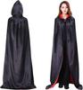 JUTOSU Halloween Cape, Dracula Style, for Kids and Adults, Makeup Costume Prop, Devil, Vampire, Wizard, Red and Black Reversible, Unisex Cape Robe,