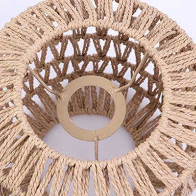 Simulated Rattan Lamp Cover Vintage Ceiling Light Cover Handmade Woven Lamp Shade for Living Room Bedroom Hotel Restaurant