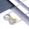 S925 Sterling Silver Necklace Female European and American Personality Unlimited Love Sunflower 8 Character Sunflower Clavicle Chain