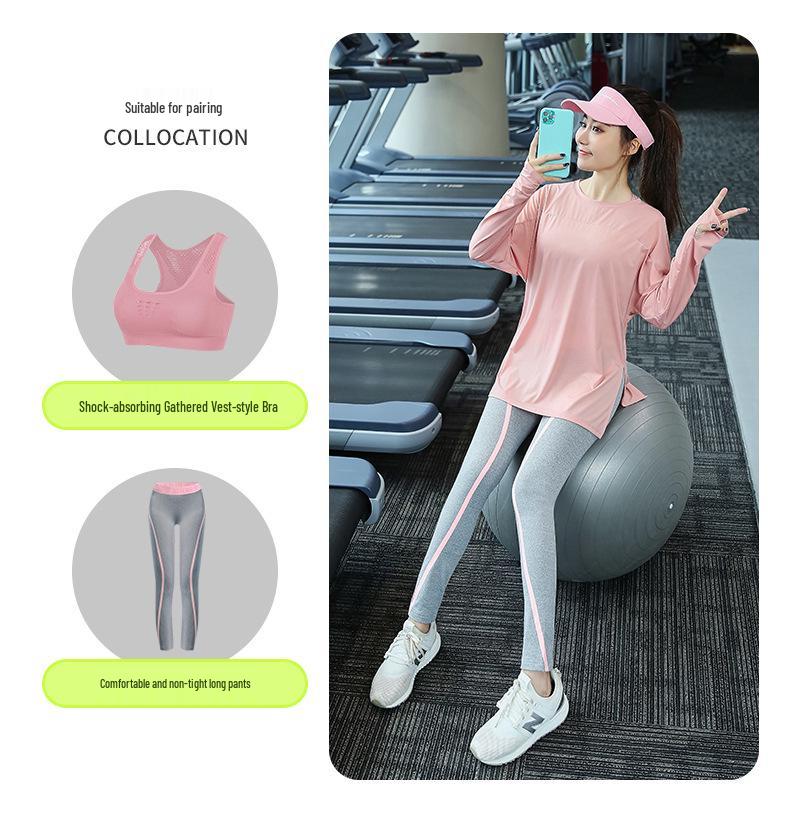 Plus Size Women's Quick Dry Long Sleeve Yoga Top - Autumn/Winter Loose Fit Fitness Shirt, Suitable for Running (200 Jin).